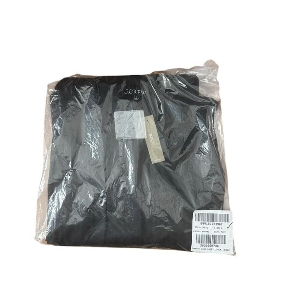 NWT J CREW TALL Seamed linen dress with removable belt in black - Picture 8 of 8